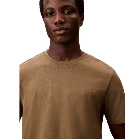 Calvin Klein Liquid Touch Crewneck T-Shirt - Color Capers - Size M - Picture 8 of 10